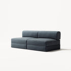 LUNA - 2 Seater Lounge - Corduroy Dark Blue