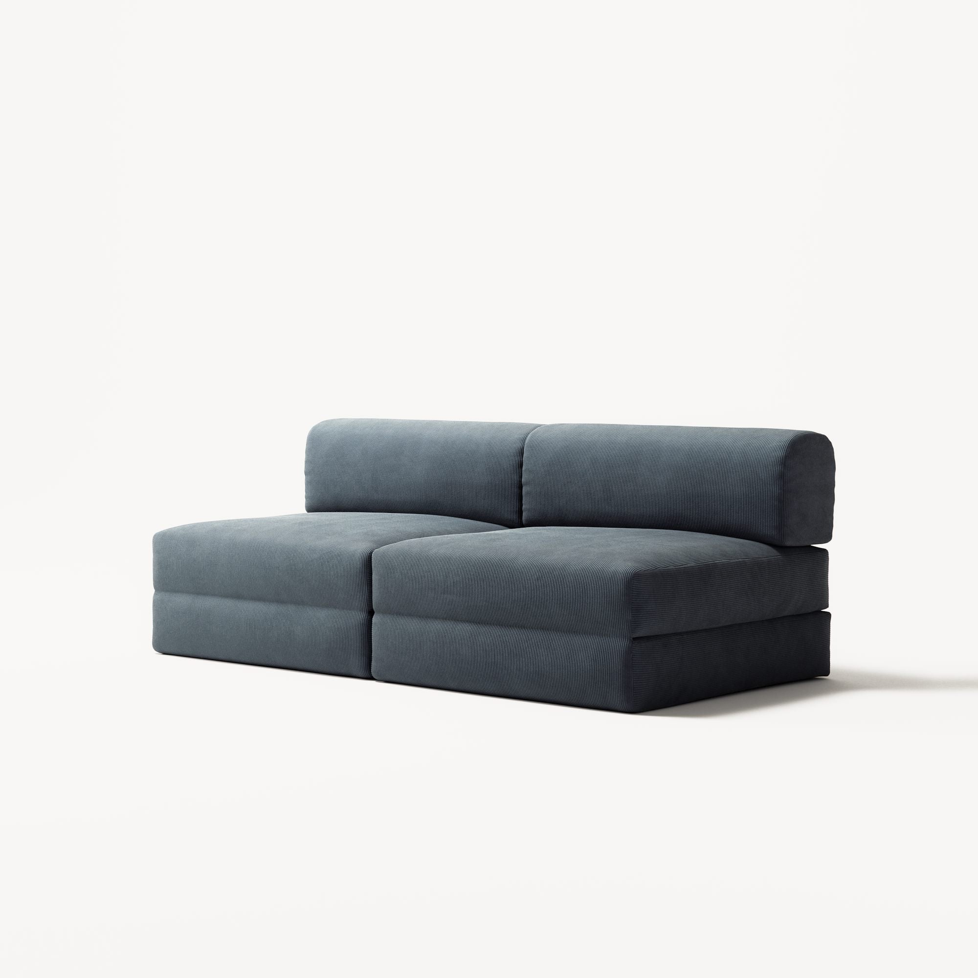 LUNA - 2 Seater Lounge - Corduroy Dark Blue
