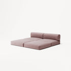 LUNA - 2 Seater Lounge - Corduroy Soft Pink