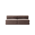 LUNA - 2 Seater Lounge - Corduroy Warm Brown