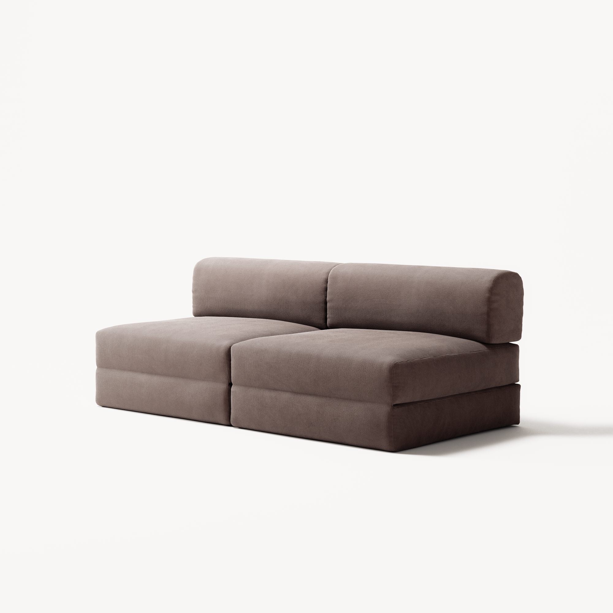 LUNA - 2 Seater Lounge - Corduroy Warm Brown