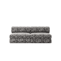 LUNA - 2 Seater Lounge - Chenille Jacquard Zebra Black White