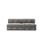 LUNA - 2 Seater Lounge - Chenille Jacquard Zebra Black White