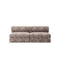 LUNA - 2 Seater Lounge - Chenille Jacquard Zebra Brown White