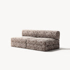 LUNA - 2 Seater Lounge - Chenille Jacquard Zebra Brown White