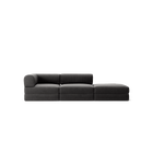 LUNA - 2 Seat with open end - Right - Corduroy Charcoal