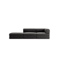 LUNA - 2 Seat with open end - Left - Corduroy Charcoal