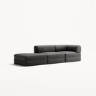 LUNA - 2 Seat with open end - Left - Corduroy Charcoal