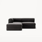 LUNA - 2 Seat with open end - Right - Corduroy Charcoal
