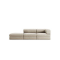 LUNA - 2 Seat with open end - Left - Corduroy Off-White