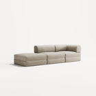 LUNA - 2 Seat with open end - Left - Corduroy Off-White