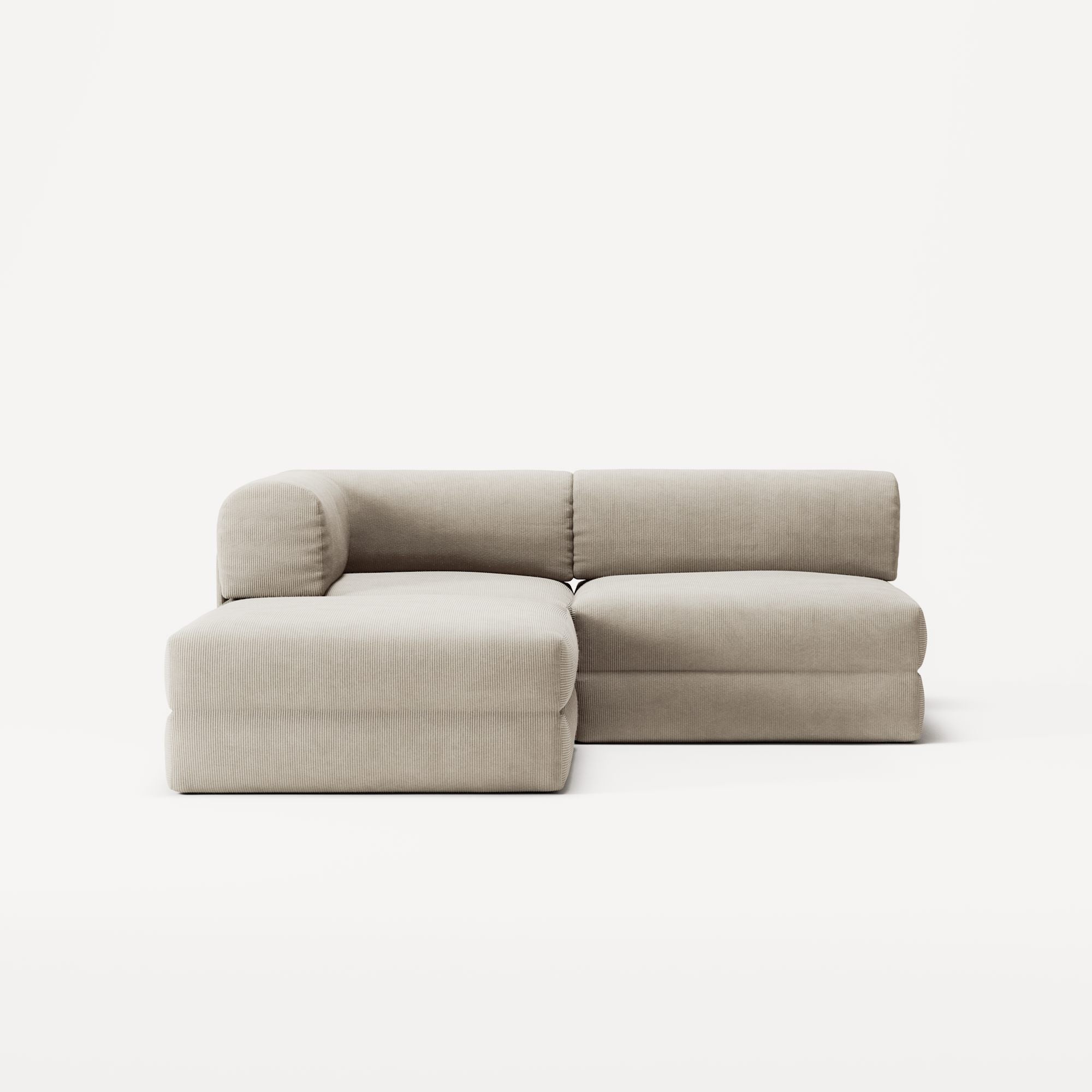 LUNA - 2 Seat with open end - Right - Corduroy Off-White