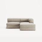 LUNA - 2 Seat with open end - Left - Corduroy Off-White