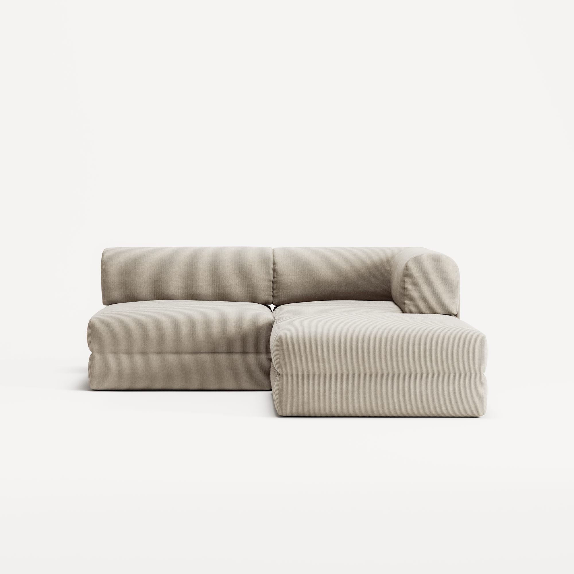 LUNA - 2 Seat with open end - Left - Corduroy Off-White