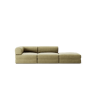 LUNA - 2 Seat with open end - Right - Corduroy Lime