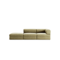LUNA - 2 Seat with open end - Left - Corduroy Lime