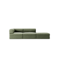 LUNA - 2 Seat with open end - Right - Corduroy Moss Green