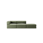 LUNA - 2 Seat with open end - Right - Corduroy Moss Green