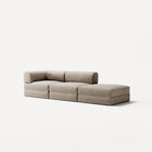 LUNA - 2 Seat with open end - Right - Corduroy Pale Beige
