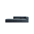 LUNA - 2 Seat with open end - Left - Corduroy Dark Blue