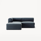 LUNA - 2 Seat with open end - Right - Corduroy Dark Blue