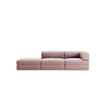 LUNA - 2 Seat with open end - Left - Corduroy Soft Pink