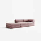 LUNA - 2 Seat with open end - Left - Corduroy Soft Pink