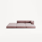 LUNA - 2 Seat with open end - Left - Corduroy Soft Pink