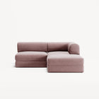LUNA - 2 Seat with open end - Left - Corduroy Soft Pink