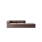 LUNA - 2 Seat with open end - Right - Corduroy Warm Brown