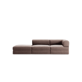 LUNA - 2 Seat with open end - Left - Corduroy Warm Brown