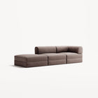 LUNA - 2 Seat with open end - Left - Corduroy Warm Brown