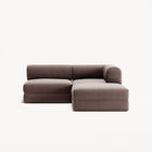 LUNA - 2 Seat with open end - Left - Corduroy Warm Brown