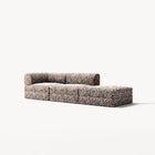 LUNA - 2 Seat with open end - Right - Chenille Jacquard Zebra Brown White