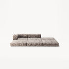 LUNA - 2 Seat with open end - Right - Chenille Jacquard Zebra Brown White
