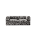 LUNA - 2 Seat - Chenille Jacquard Zebra Black White