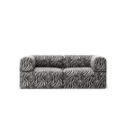 LUNA - 2 Seat - Chenille Jacquard Zebra Black White