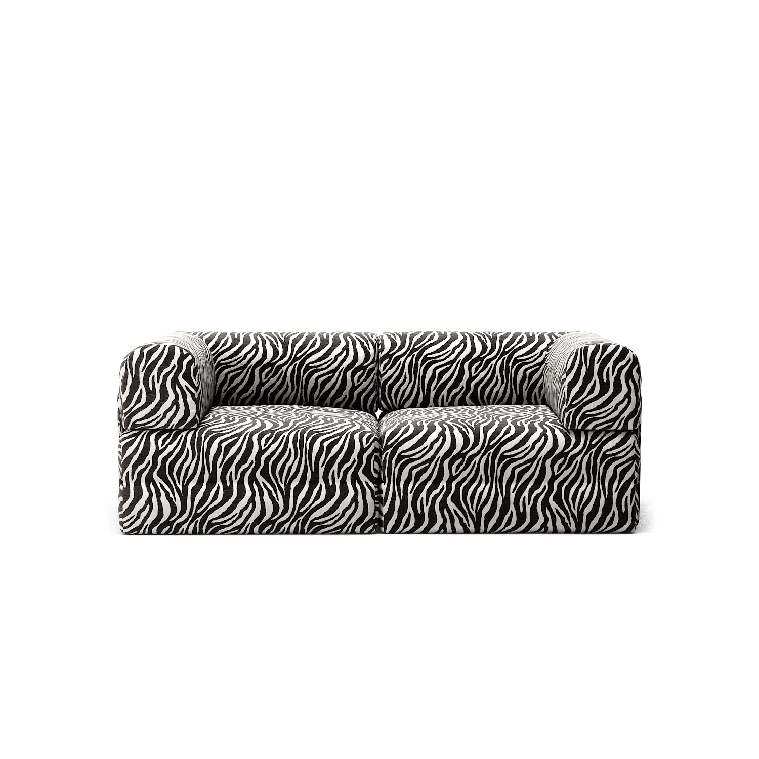 LUNA - 2 Seat - Chenille Jacquard Zebra Brown White – Workdeco