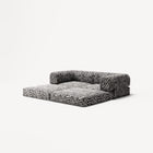 LUNA - 2 Seat - Chenille Jacquard Zebra Black White