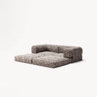 LUNA - 2 Seat - Chenille Jacquard Zebra Brown White