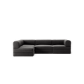 LUNA - 3 Seater Divan - Left - Corduroy Charcoal
