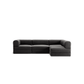 LUNA - 3 Seater Divan - Right - Corduroy Charcoal