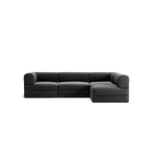 LUNA - 3 Seater Divan - Right - Corduroy Charcoal