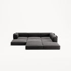 LUNA - 3 Seater Divan - Right - Corduroy Charcoal