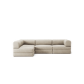 LUNA - 3 Seater Divan - Left - Corduroy Off-White