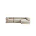 LUNA - 3 Seater Divan - Right - Corduroy Off-White