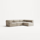 LUNA - 3 Seater Divan - Right - Corduroy Off-White