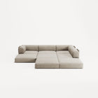 LUNA - 3 Seater Divan - Right - Corduroy Off-White