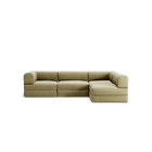 LUNA - 3 Seater Divan - Right - Corduroy Lime