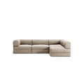 LUNA - 3 Seater Divan - Right - Corduroy Pale Beige